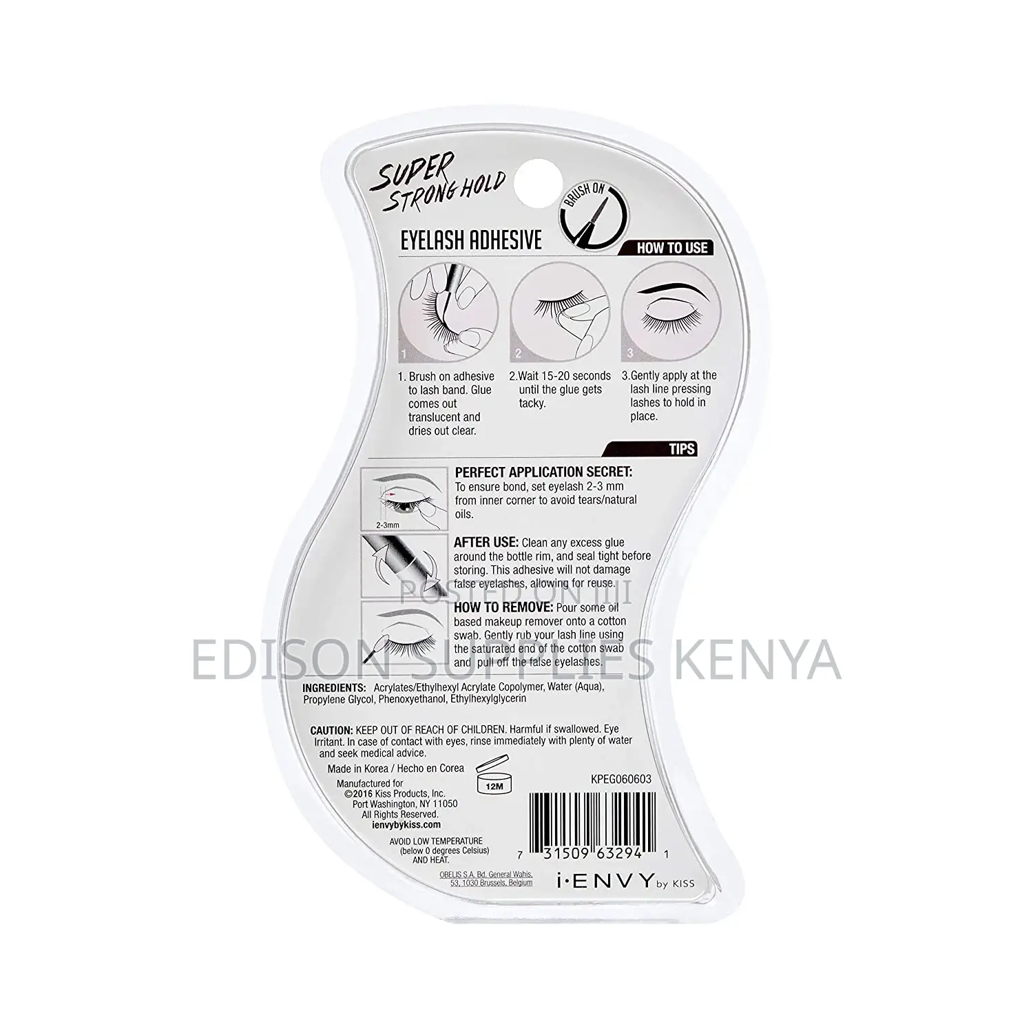Original Kiss Eye Lash Glue Strong Eye Lash Adhesive Clear