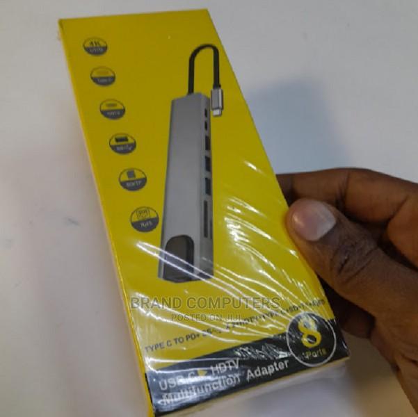 8 in 1 Type-C Hub to HDMI Rj45 Lan Adapter - main view