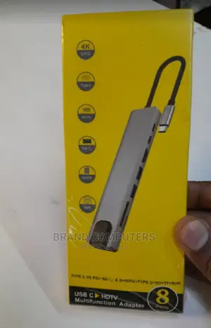 USB Type C to Multi Function 8 in 1 Adapter