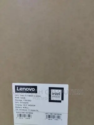 New Laptop Lenovo Legion 7 32GB Intel Core I7 SSD 1T