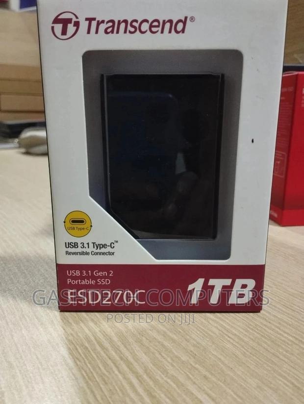 Transcend ESD270C Portable External SSD 1TB - Black - main view