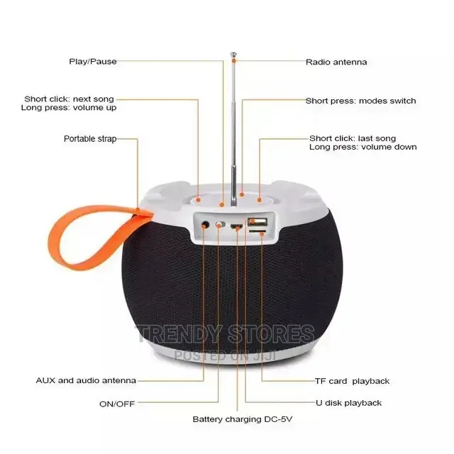 Portable C15 Wireless Bluetooth Speaker With FM Radio
