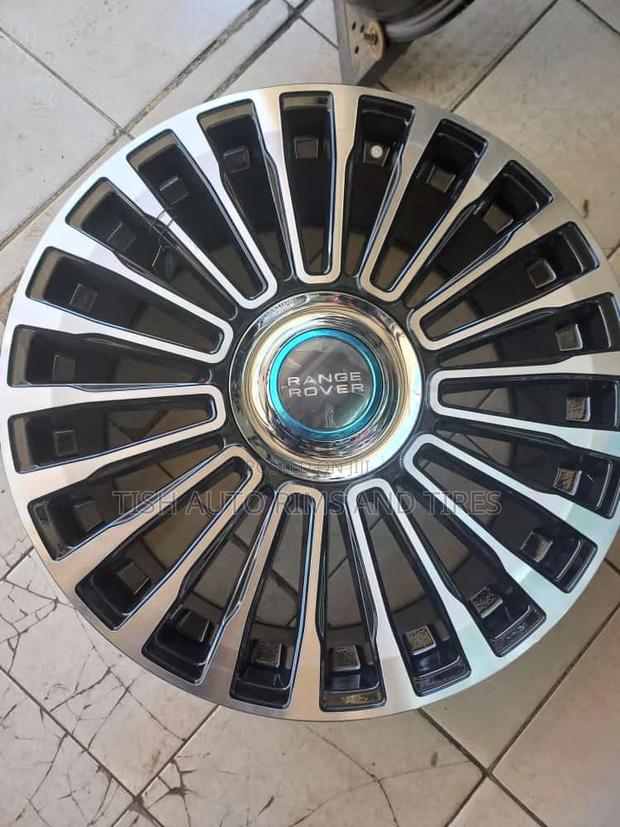 Range Rover Rims Black Silver 21 Inch Set
