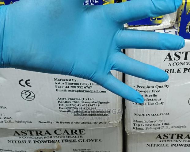 Blue Nitrile Gloves Powder Free