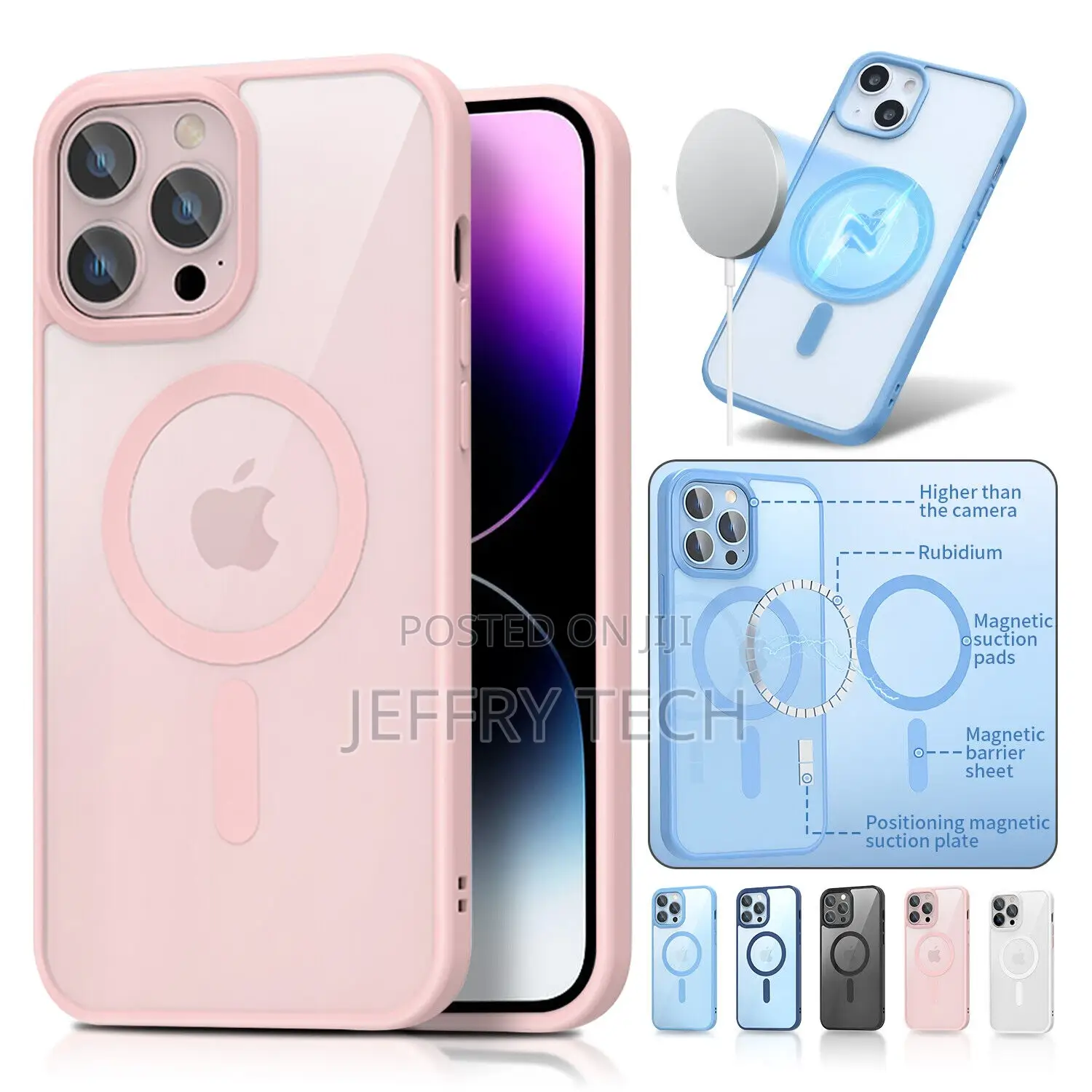 Mag Safe Clear Silicone Slim Case for iPhone 14 Pro Max 13 1