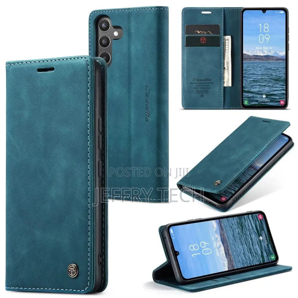 Samsung Galaxy A34 5G Flip Vintage Case - Blue