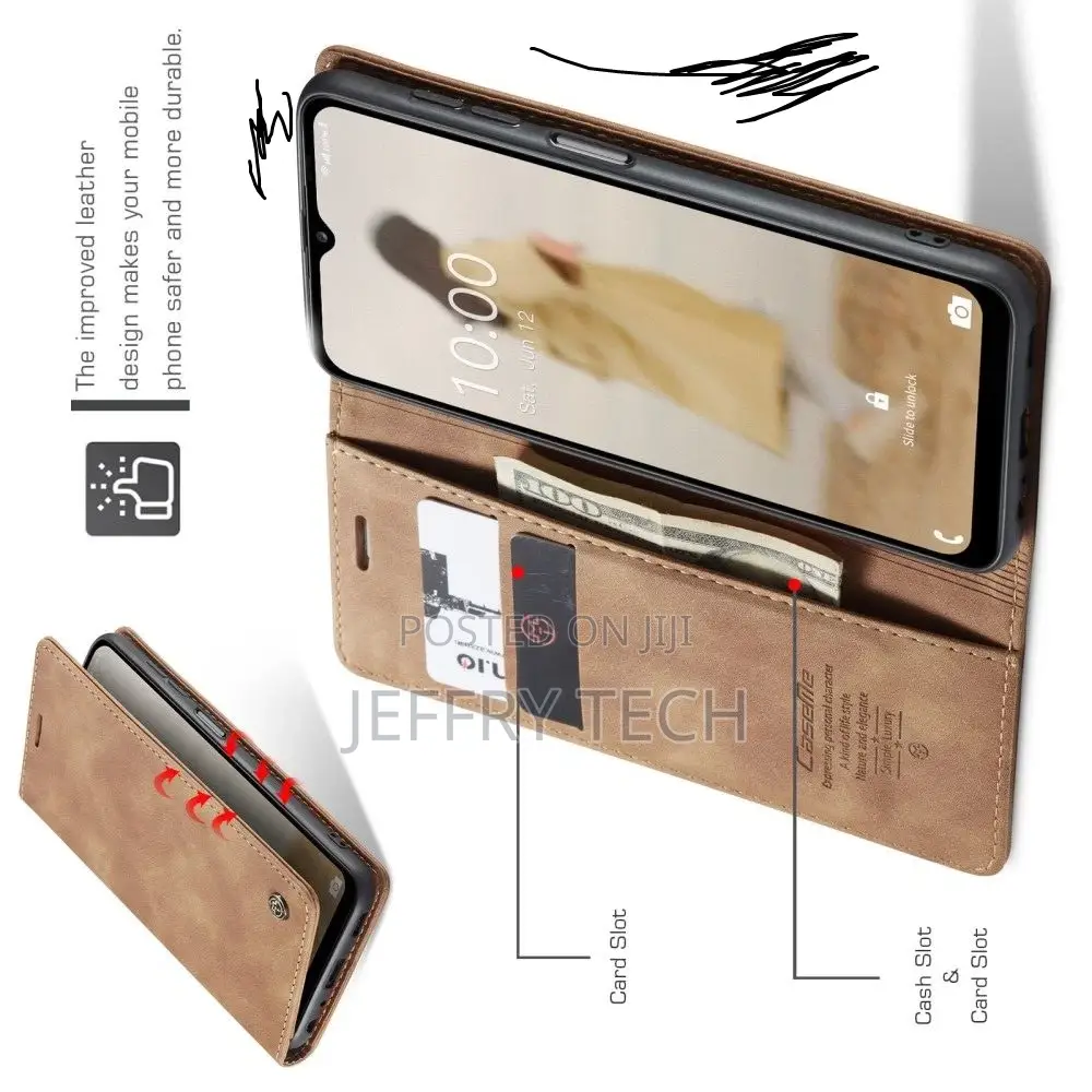 Samsung Galaxy A34 5G Flip Vintage Case - Brown