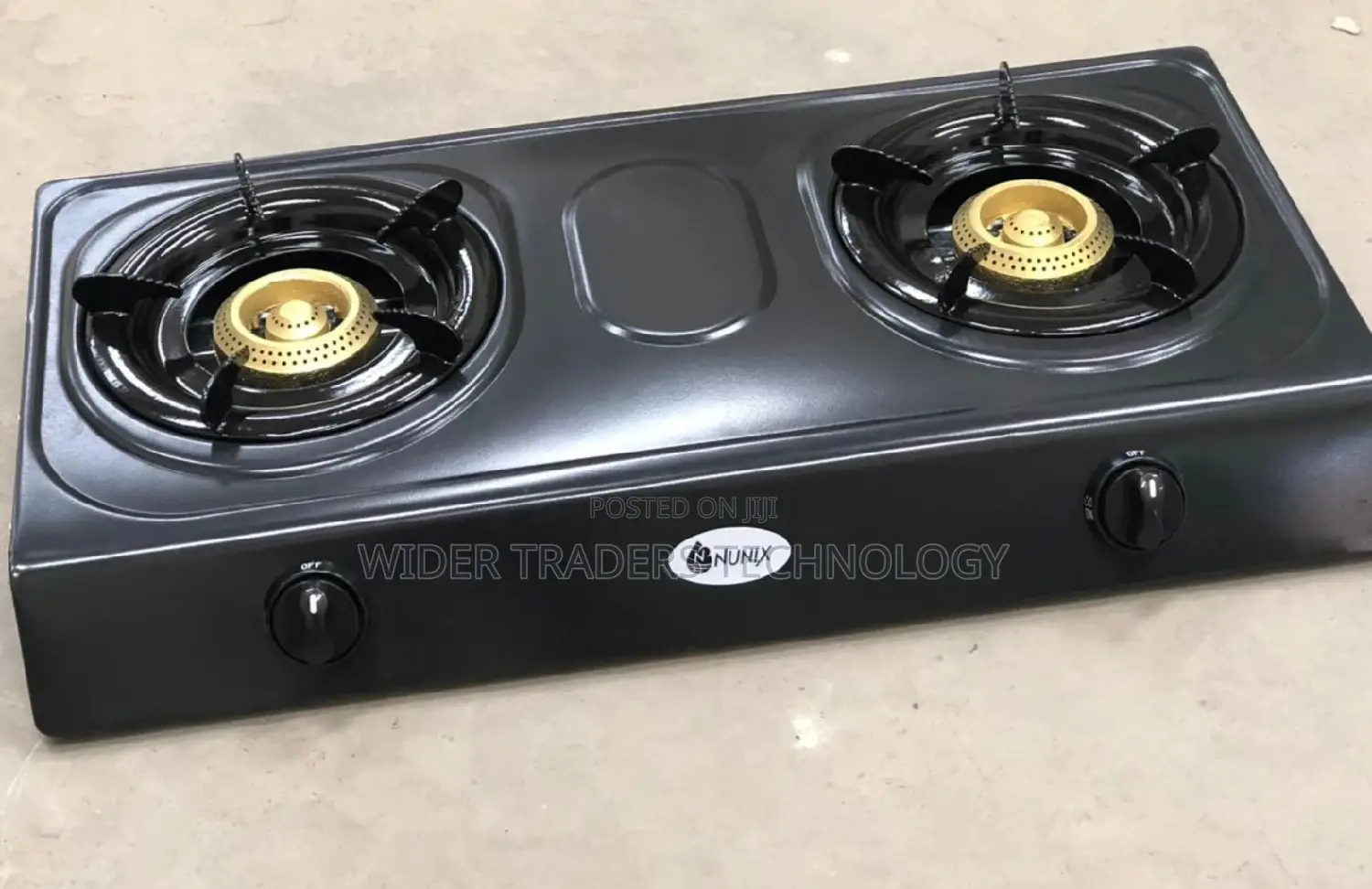 Nunix Stainless Steel Table Top Double Burner Gas Cooker