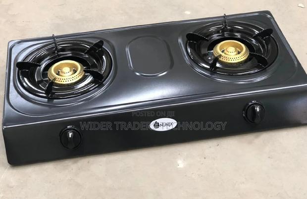 Nunix Stainless Steel Table Top Double Burner Gas Cooker