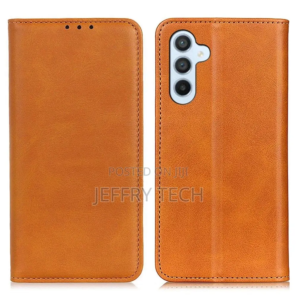 Wallet-Style Genuine Leather Flipcase for Samsung Galaxy A24
