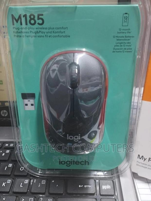 Logitech M185 Wireless Mouse Red