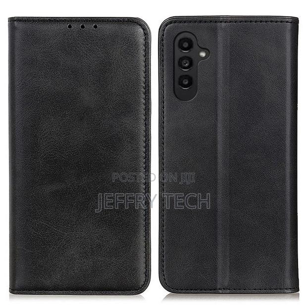 Wallet-Style Genuine Leather Flipcase for Samsung Galaxy A14 - main view
