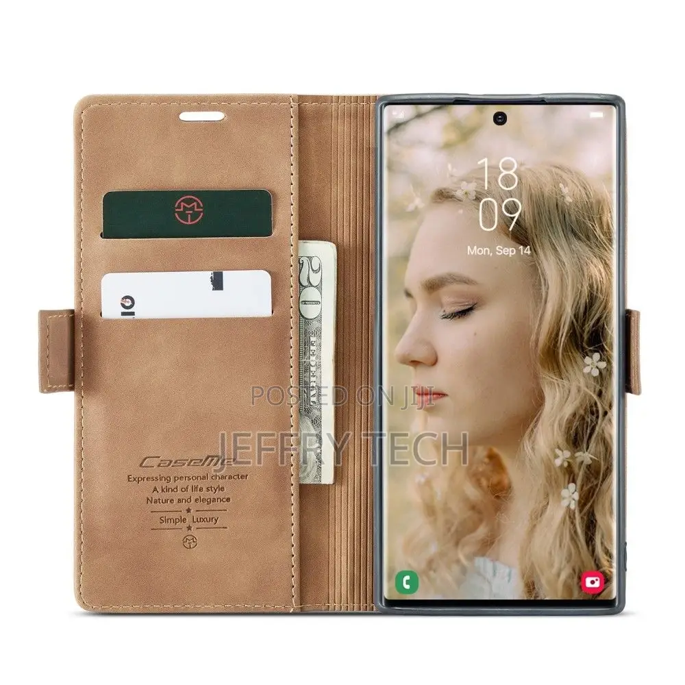 Samsung Galaxy S23 Ultra Flip Vintage Case - Brown