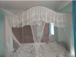 Curved White 4 Stand Mosquito Nets
