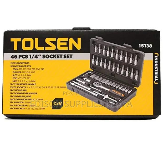 Socket Set Tolsen Socket Set 46 PCS 1/4" Wrench Socket 15138 - thumbnail 3