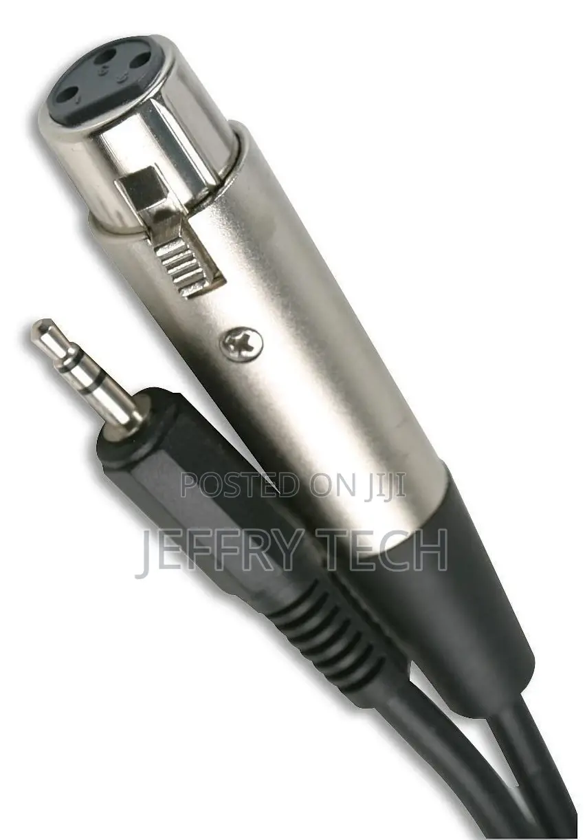 2m 2 Metre XLR 3 Pin Female Socket to 3.5mm Stereo Jack Cabl