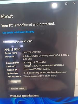 Laptop Dell XPS 13 9310 16GB Intel Core I7 SSD 512GB