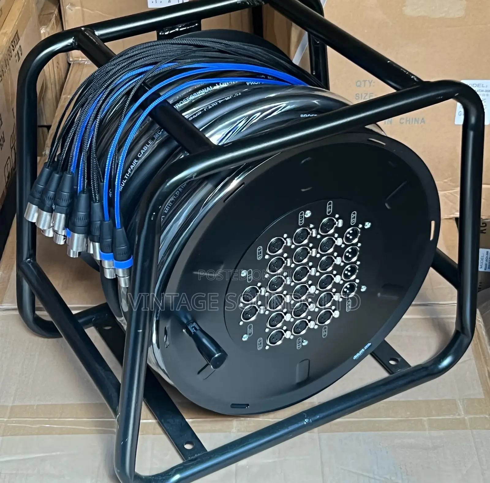 High Quality Snake Cable With Rack 50meters/24 Channels