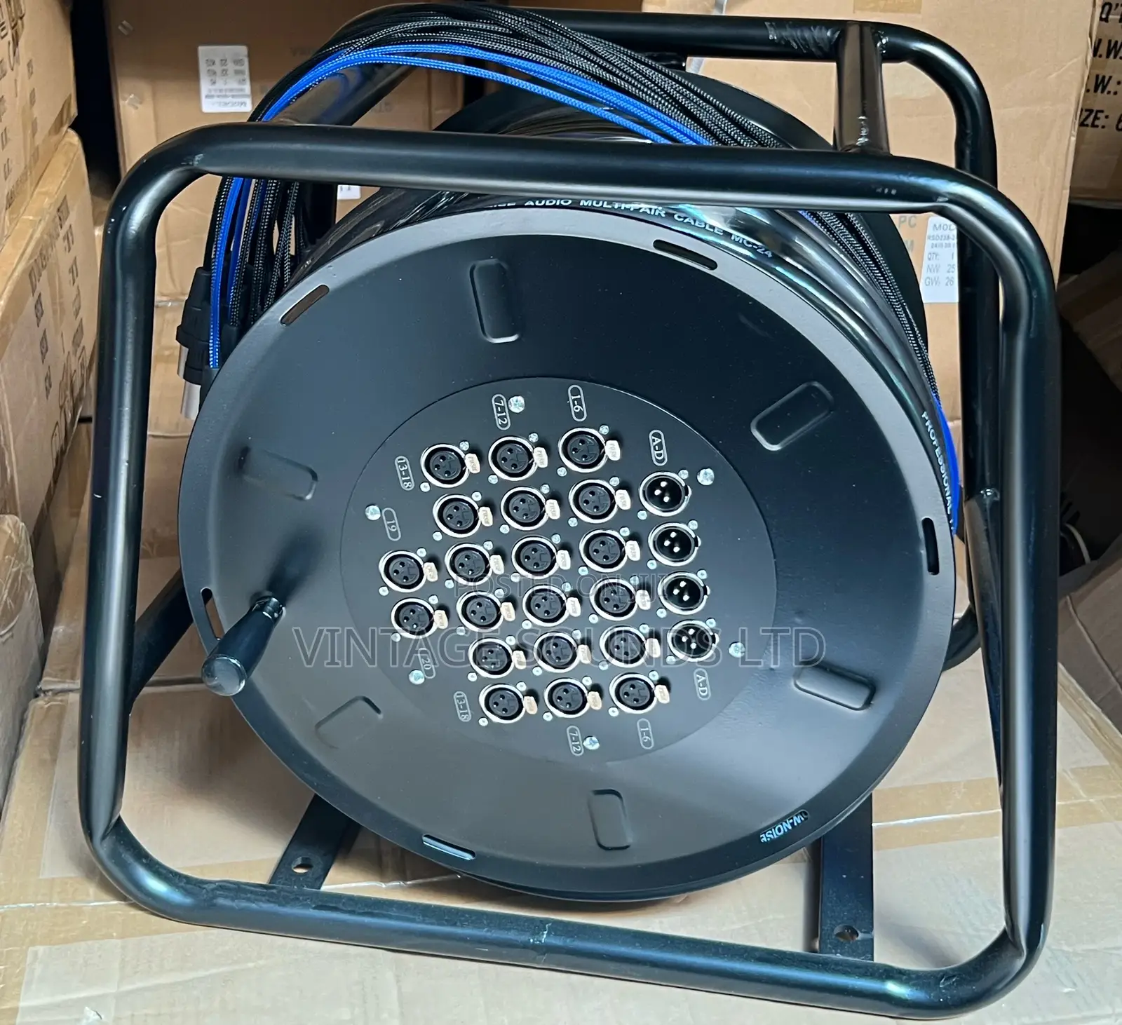 High Quality Snake Cable With Rack 50meters/24 Channels