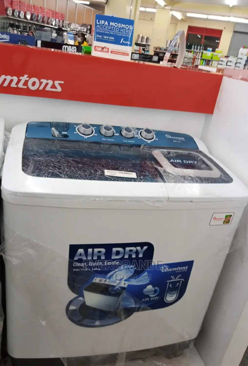 Ramtom 10 Kg Twin Tub Washing Machine Rw/1/6 White