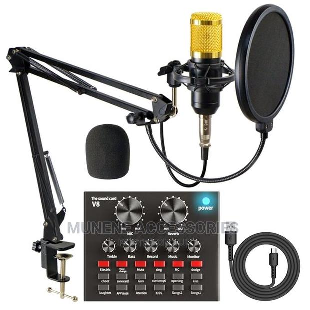 PROFESSIONAL Condenser MICROPHONE V8 Live Sound Card BM800