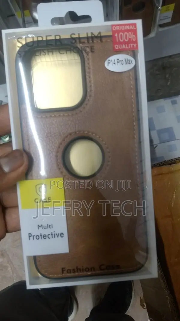 Apple iPhone 14 Pro Max Luxury Leather Case Protective Brown