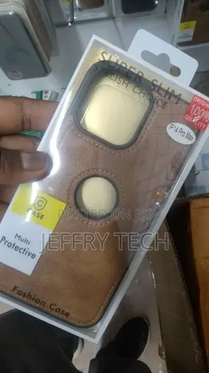 Apple iPhone 14 Pro Max Luxury Leather Case Protective Brown
