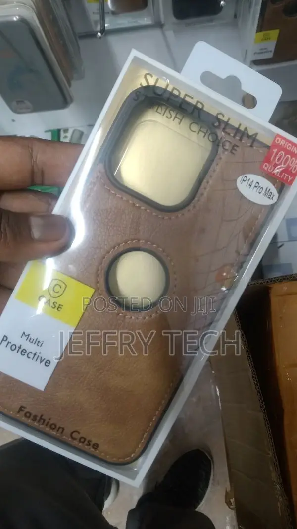 Apple iPhone 14 Pro Max Luxury Leather Case Protective Brown