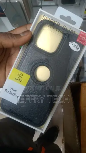 Leather Case Cover for iPhone 14 Pro Max Black