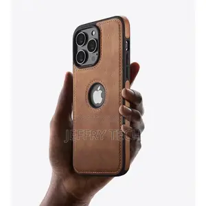 Leather Case Cover for iPhone 14 Max Brown