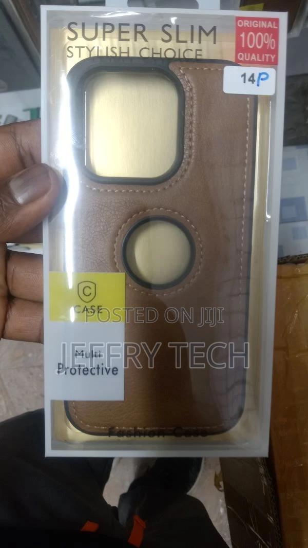 iPhone 14 Plus Back Cover | Flexible Pu Leather |Brown