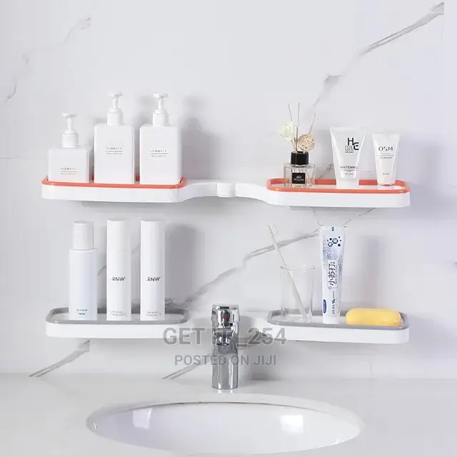 Rotating Any Angle Punch Free Corner Shelf Bathroom Organize