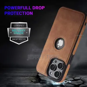 Leather Flexible Back Cover Case Designed for iPhone 14 Pro