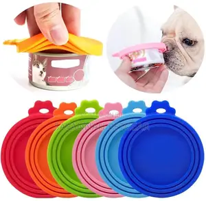 Silicone Pet Food Can Cover Lid,Airtight Food Storage Sealer