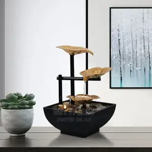 Table Top Electric Mini Water Fountain With LED Lamp Decor
