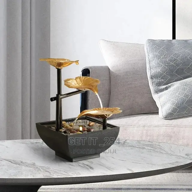 Table Top Electric Mini Water Fountain With LED Lamp Decor