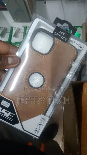 iPhone 14 MAX Leather Back Case Cover Vegan Leather Slim