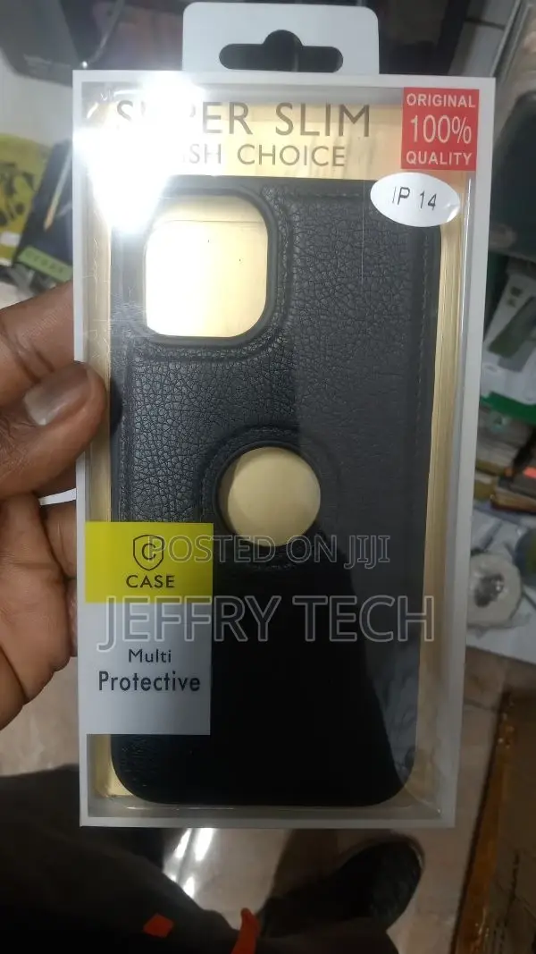 iPhone 14 | Leather Back Covers (6.7 Inch) Black