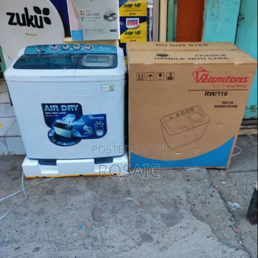 *Ramtons Twin Tub 10kg With Air Dryer