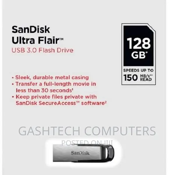Original Flash Drive Sandisk 128GB Ultra Flair 3.0