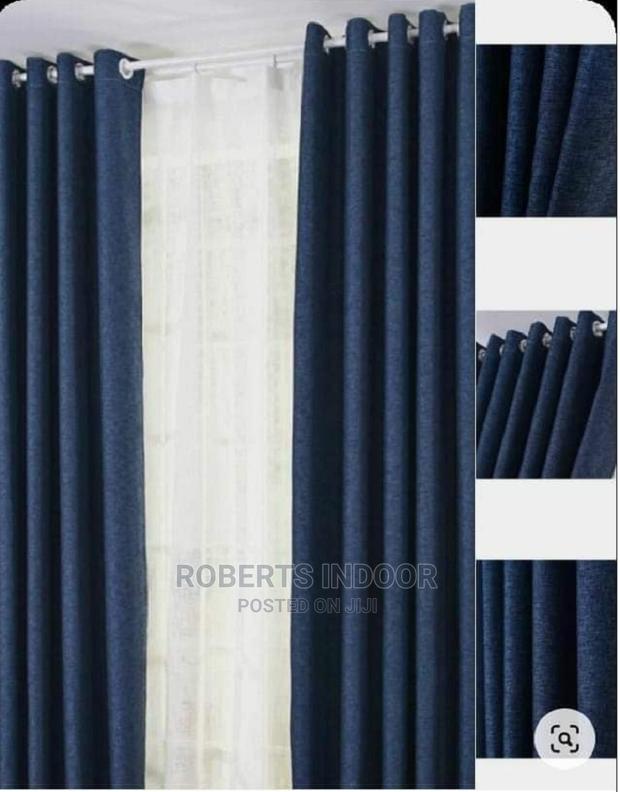 Quality Plain Textured Linen Curtains - main view