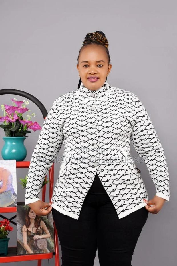 Warm and Classy Plus Size Ladies Button Sweaters - main view