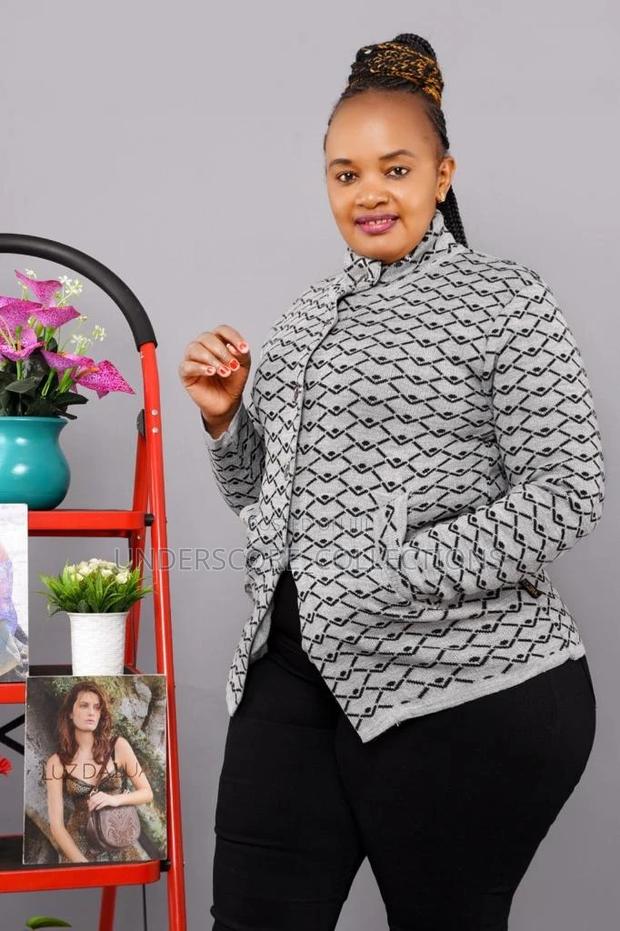 Warm and Classy Plus Size Ladies Button Sweaters - thumbnail 3