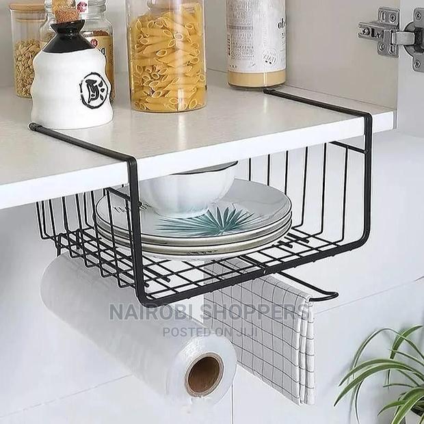 2in1under the Shelves Organizer Metallic