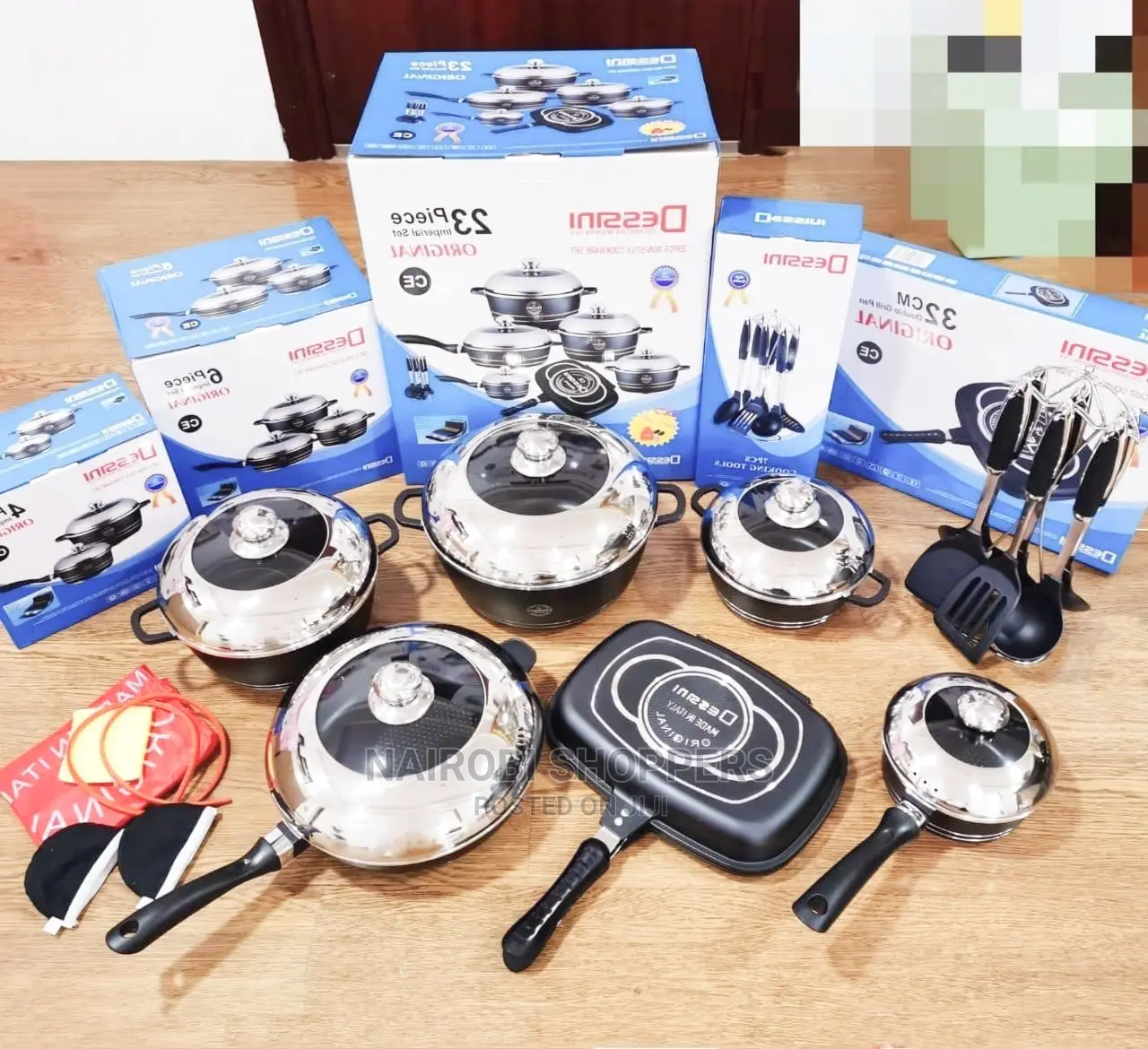 23pcs Black Dessini Cookware