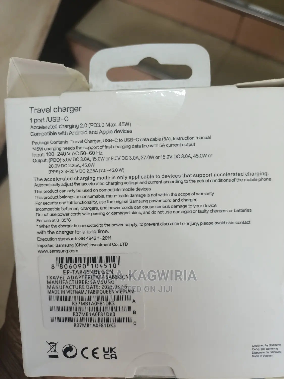 45w Samsung Charger