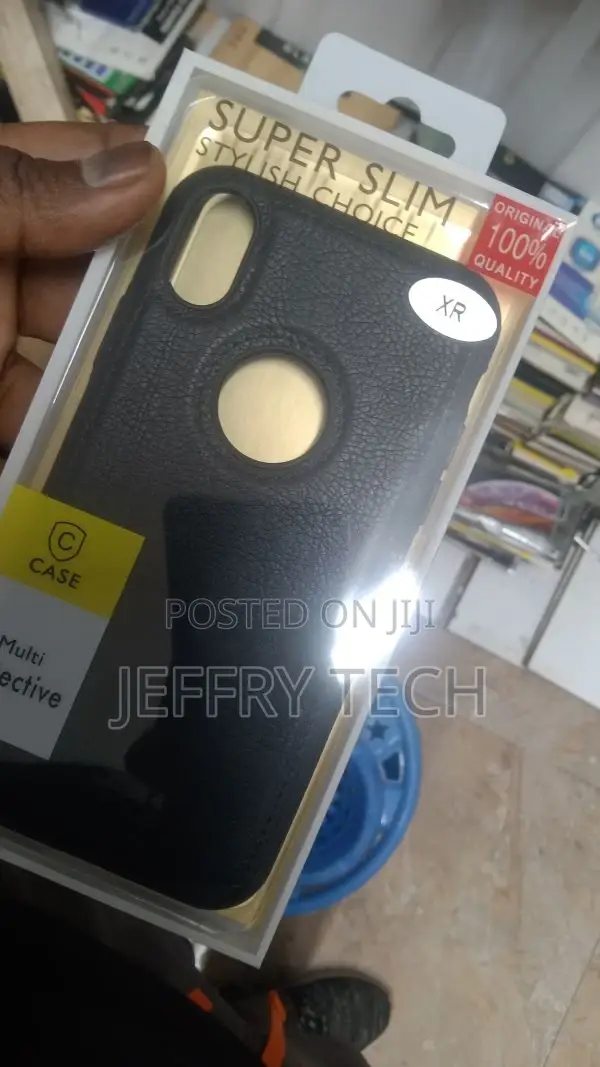 Back Cover for Apple iPhone XR (Leather |Black