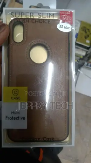 Leather Flexible Back Cover Case Designed for iPhone Xs Max