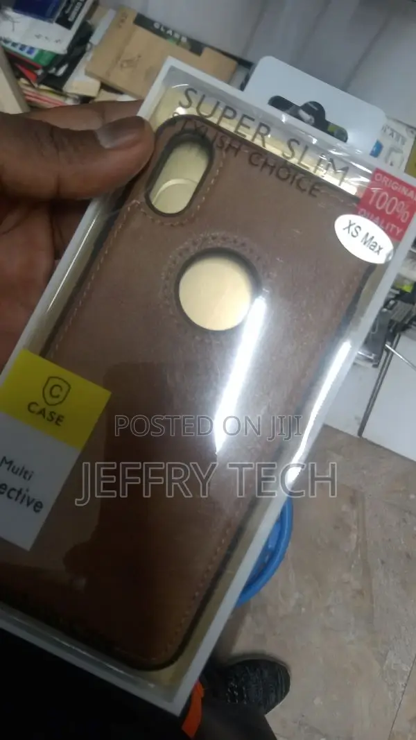Leather Flexible Back Cover Case Designed for iPhone Xs Max