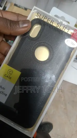 iPhone Xs Max Back Cover | Flexible Pu Leather |Black